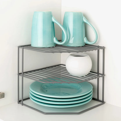Smart Design 3-Tier Kitchen Corner Shelf Rack