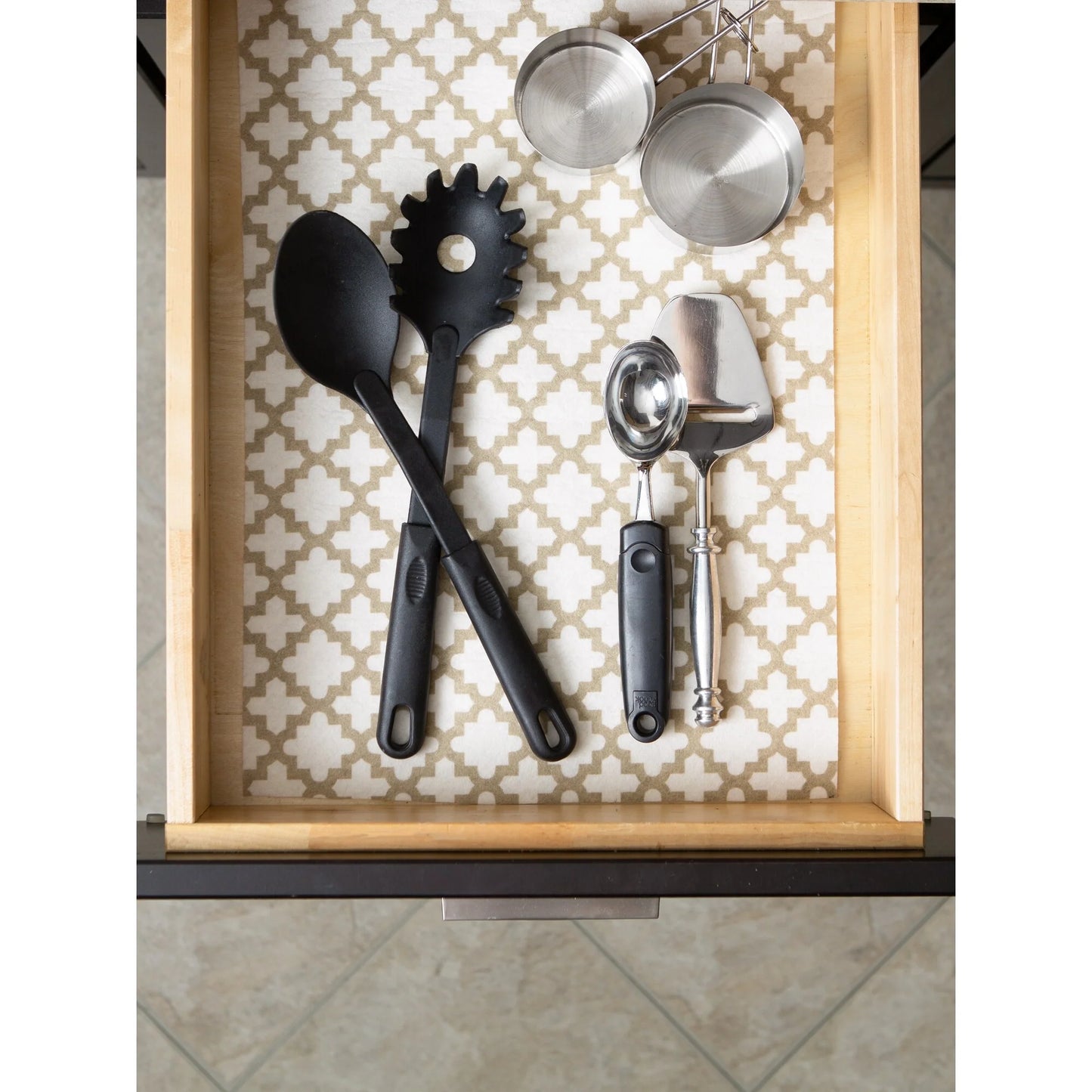 DII Grey Lattice Shelf Liner (Set of 2)