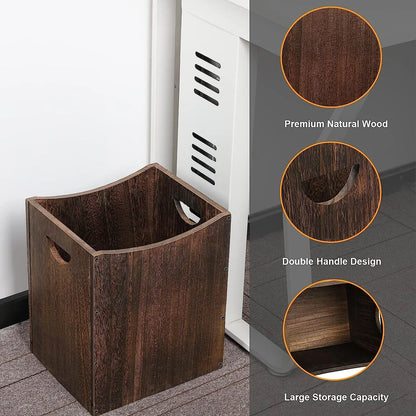 Wood Trash Can 5.3 Gallon