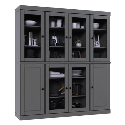 100% Solid Wood 65" Kitchen China Pantry Buffet by Palace Imports - 65" x 71.5"