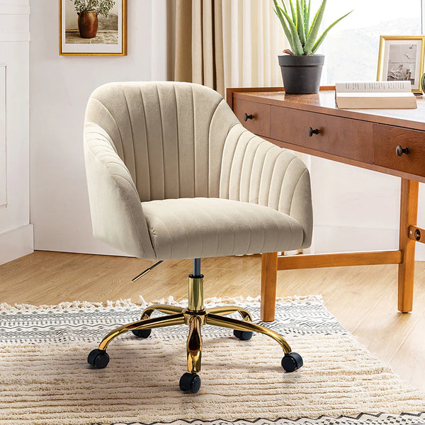 Bright Velvet Office Chair