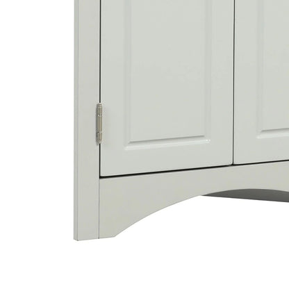 Modern Stylish Triangle Corner Storage Cabinet with Two Adjustable Internal Shelves