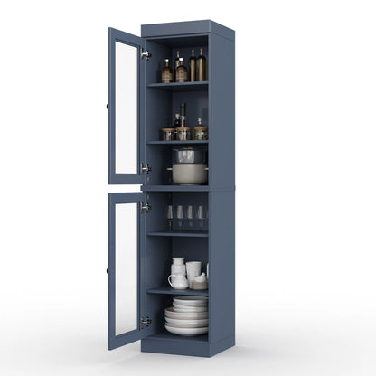 100% Solid Wood 16.5" Kitchen Pantry Cabinet with Doors by Palace Imports