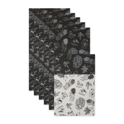 DII Nautical Blue Market Print Fridge Liner (Set of 6)