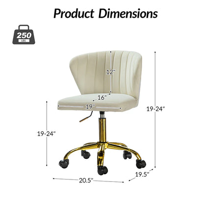 Chandra Velvet Office Chair