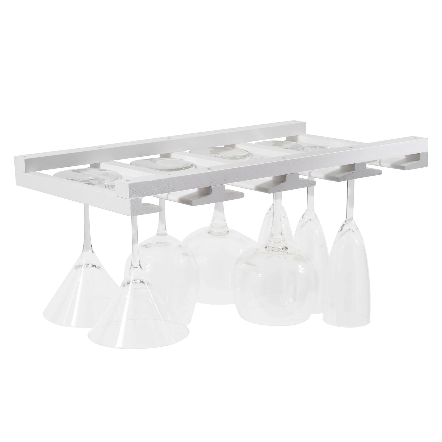 Rustic State Under Cabinet Wooden Stemware Rack Holder 17"x10"