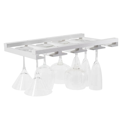 Rustic State Under Cabinet Wooden Stemware Rack Holder 17"x10"