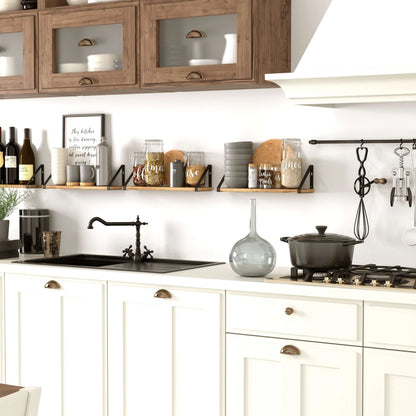 Wallniture Ponza 17inch Long, 4.5" Deep Wooden Shelves, Shelf for Kitchen