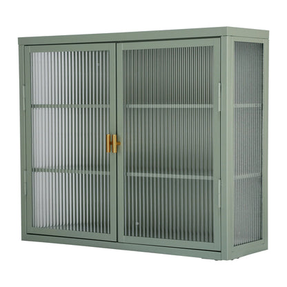 Retro Style Glass Door Wall Cabinet