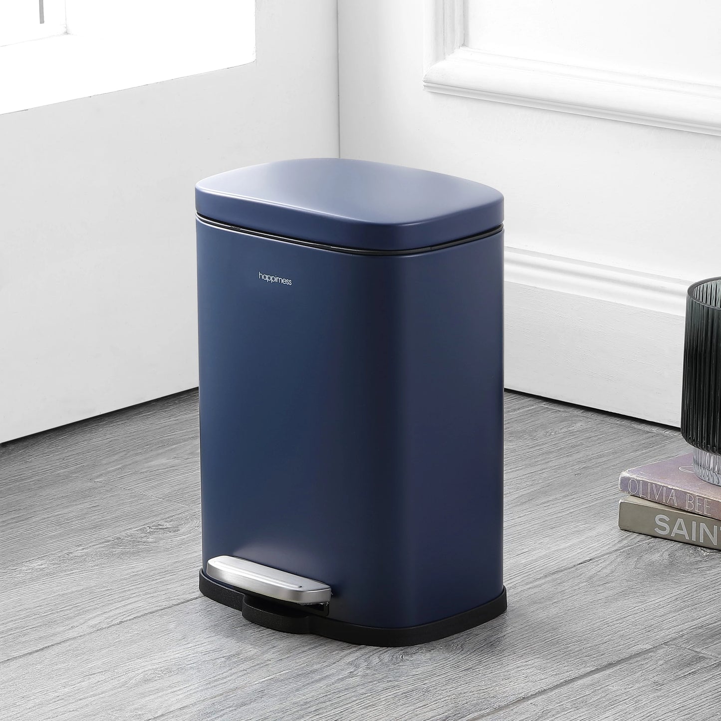 happimess 13-Gallon Trash Can with Soft-Close Lid and FREE Mini Trash Can