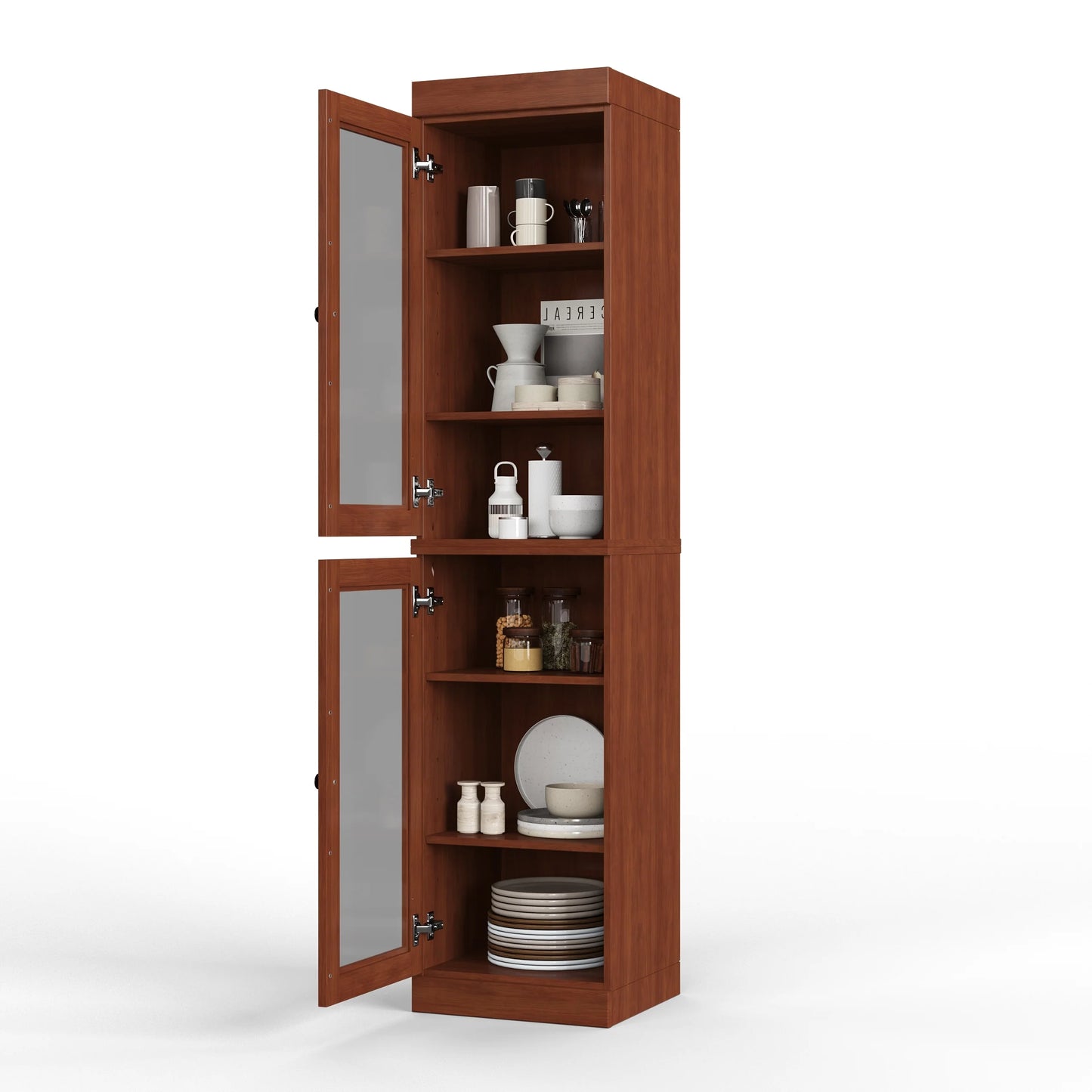 100% Solid Wood 16.5" Kitchen Pantry Cabinet with Doors by Palace Imports
