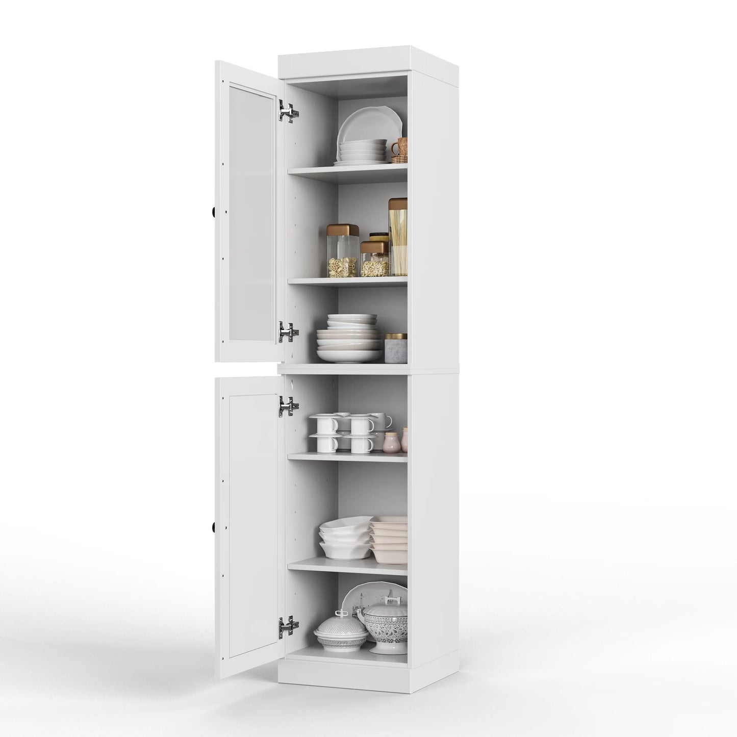 100% Solid Wood 16.5" Kitchen Pantry Cabinet with Doors by Palace Imports
