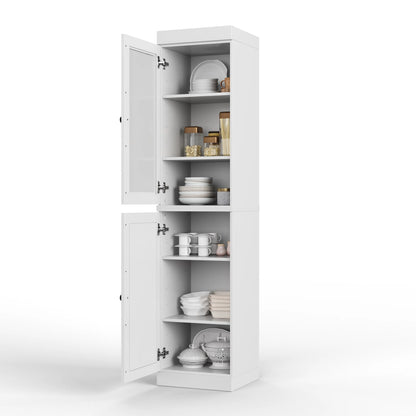 100% Solid Wood 16.5" Kitchen Pantry Cabinet with Doors by Palace Imports