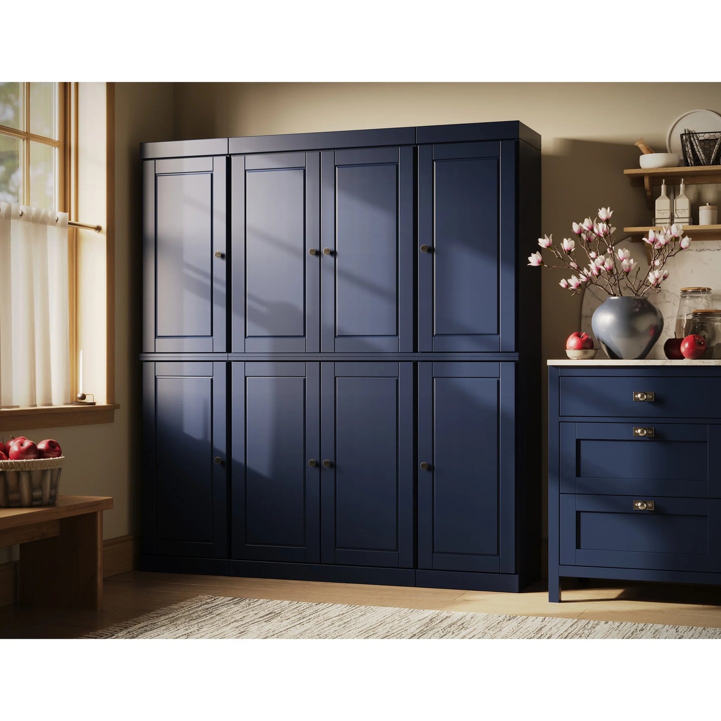 100% Solid Wood 65" Kitchen China Pantry Buffet by Palace Imports - 65" x 71.5"