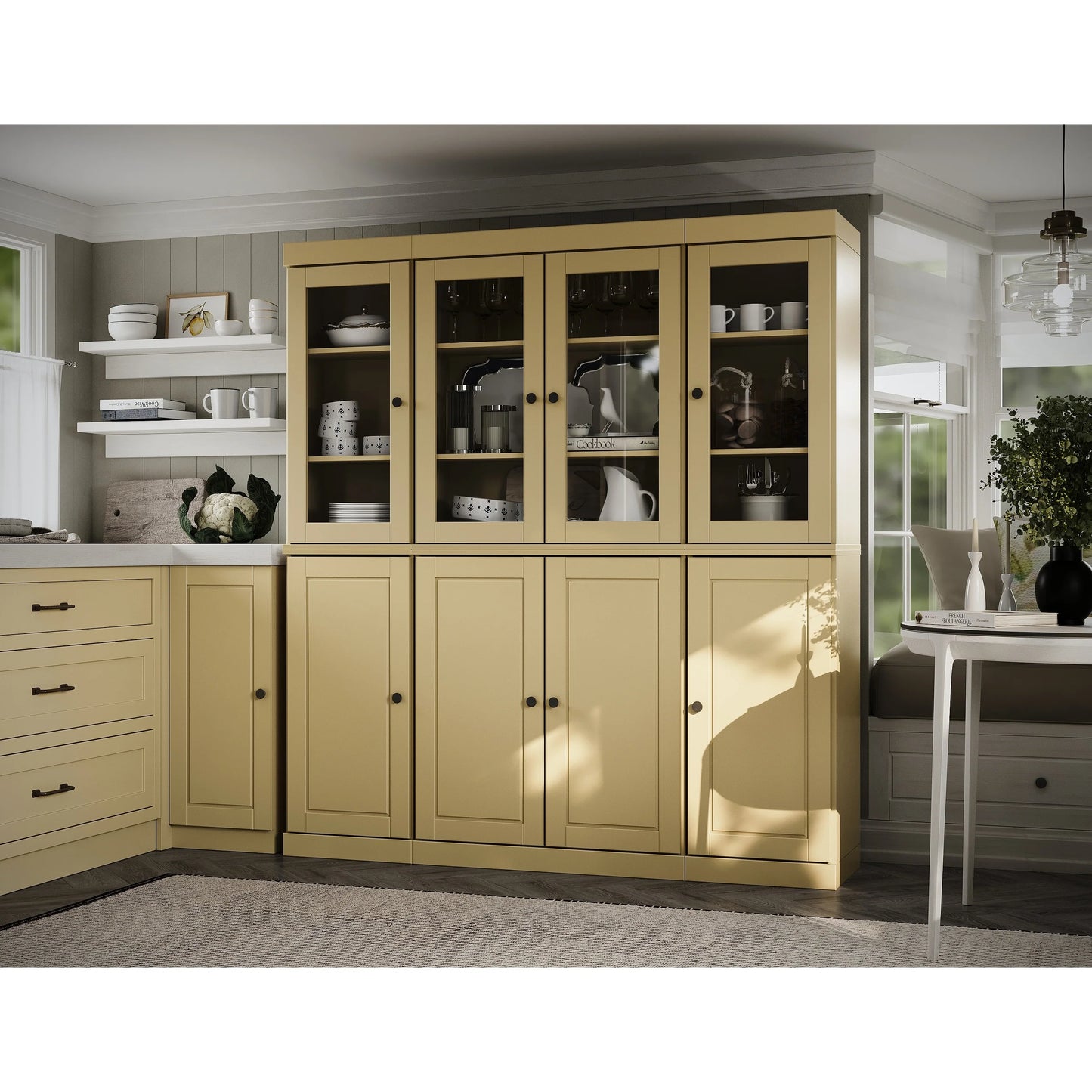 100% Solid Wood 65" Kitchen China Pantry Buffet by Palace Imports - 65" x 71.5"