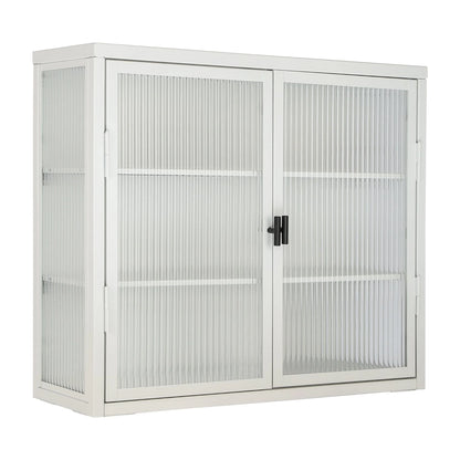 Retro Style Glass Door Wall Cabinet