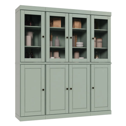 100% Solid Wood 65" Kitchen China Pantry Buffet by Palace Imports - 65" x 71.5"