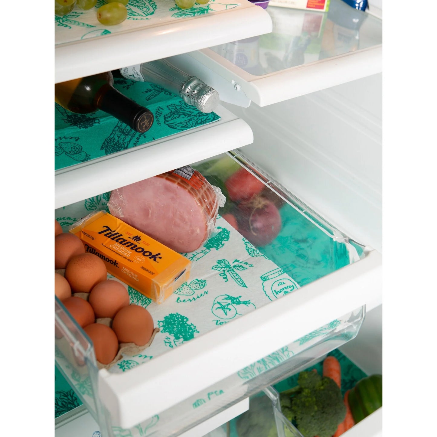 DII Nautical Blue Market Print Fridge Liner (Set of 6)