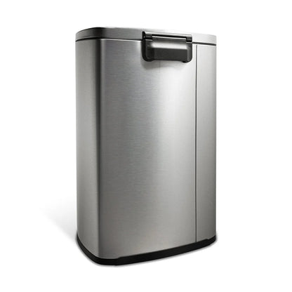 NINESTARS 13.2 Gallon Rectangular Step-On Trash Can