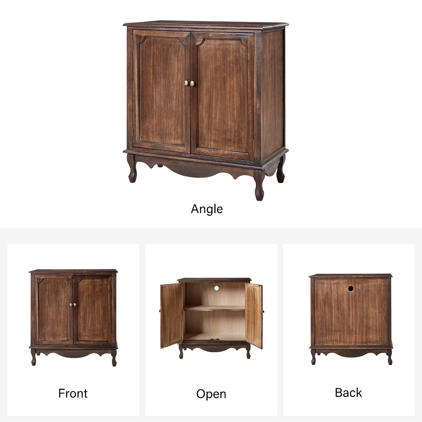 Pallantium 34"Tall-2 Door Farmhouse Style Accent Cabinet by HULALA HOME