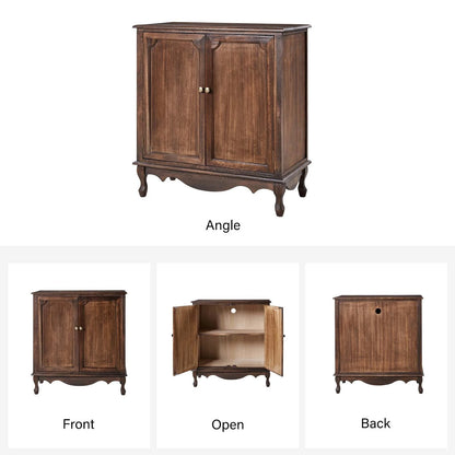 Pallantium 34"Tall-2 Door Farmhouse Style Accent Cabinet by HULALA HOME