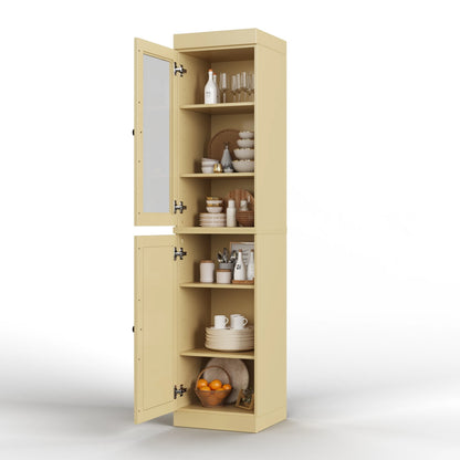 100% Solid Wood 16.5" Kitchen Pantry Cabinet with Doors by Palace Imports