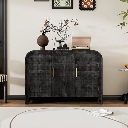 47.2''W Sideboard with Gold Handles and Adjustable Dividers - N/A