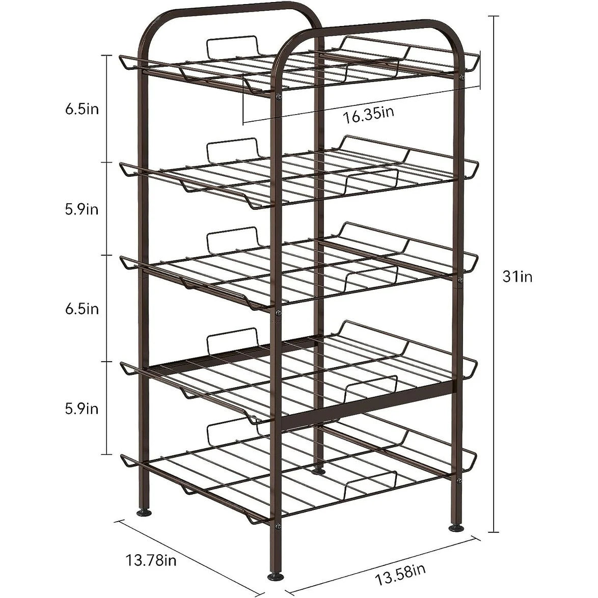 Water Bottle Organizer Vertical Free Standing Storage