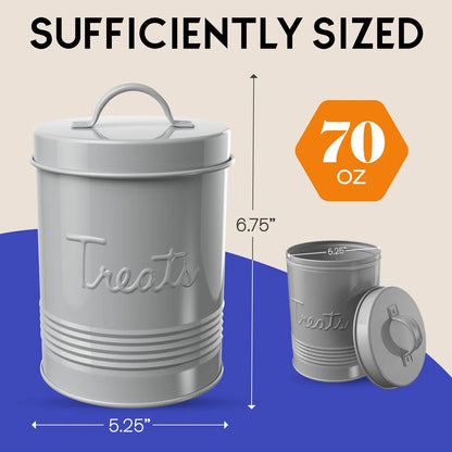 Amici Home Retro Treats Storage Canister With Lid for Pet Food