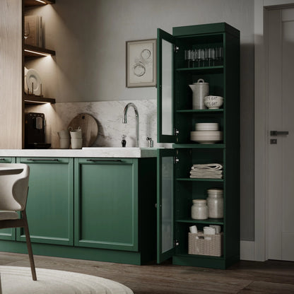 100% Solid Wood 16.5" Kitchen Pantry Cabinet with Doors by Palace Imports