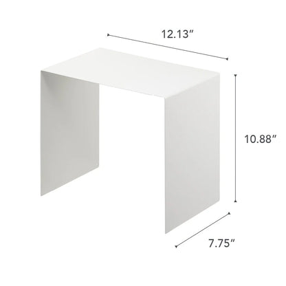 Yamazaki Home Riser (Set of 2), Steel, Supports 4 pounds, No Assembly - L 7.87 x W 12.2 x H 11.02 inches