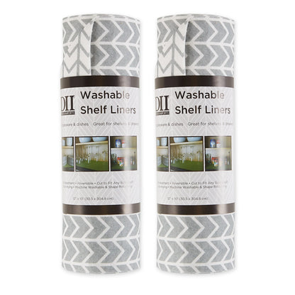 DII Grey Lattice Shelf Liner (Set of 2)