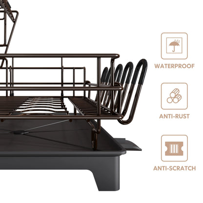 JASIWAY 2 Tier Kitchen Stainless Steel Dish Rack