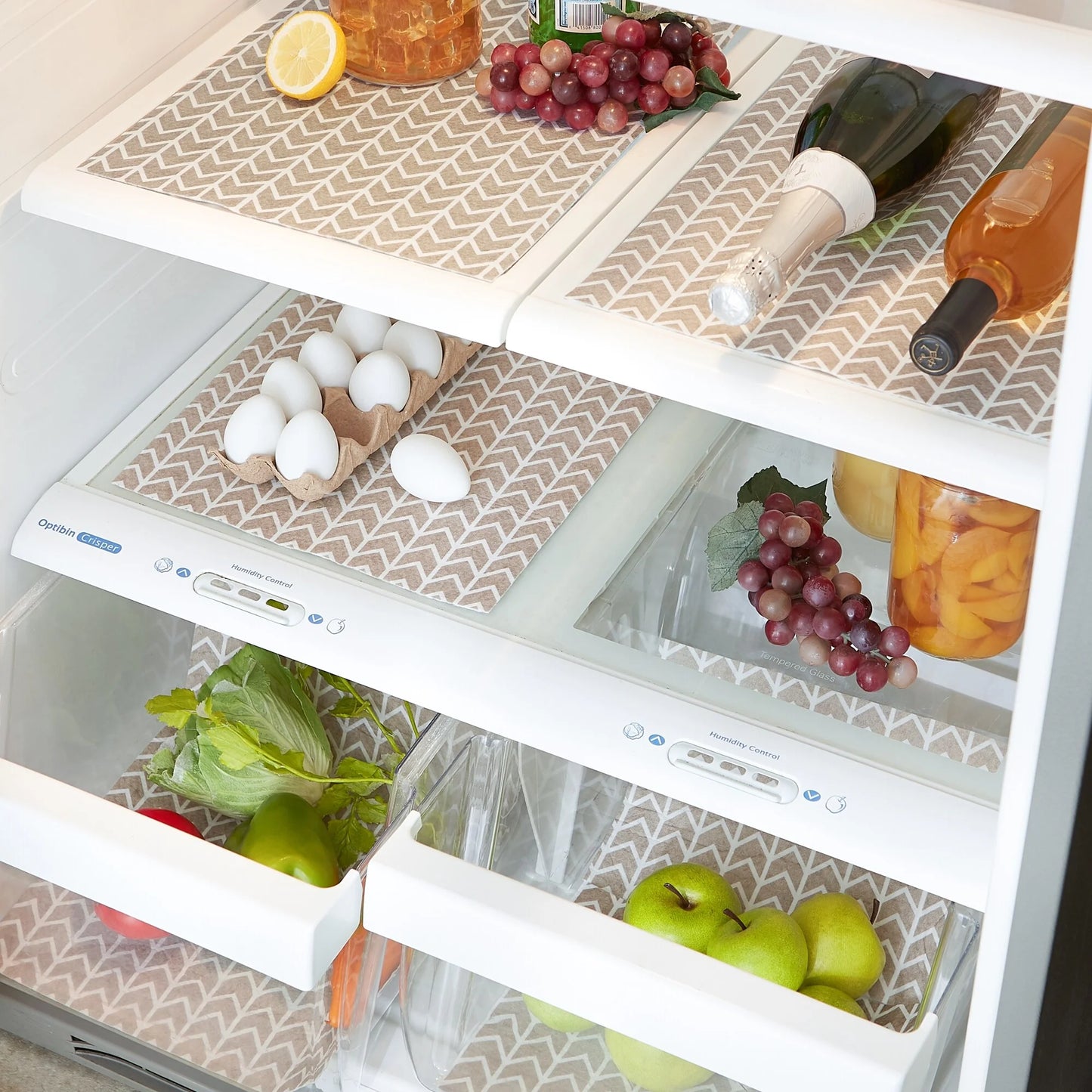 DII Nautical Blue Market Print Fridge Liner (Set of 6)
