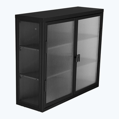 Retro Style Glass Door Wall Cabinet