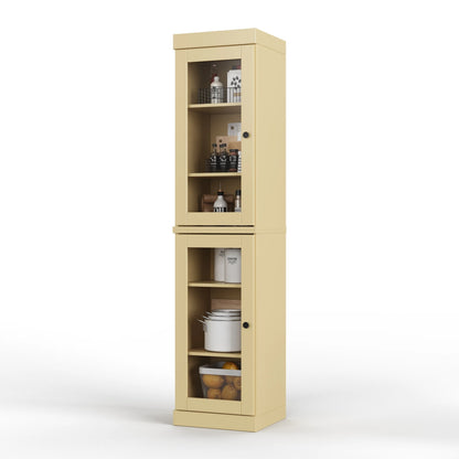 100% Solid Wood 16.5" Kitchen Pantry Cabinet with Doors by Palace Imports