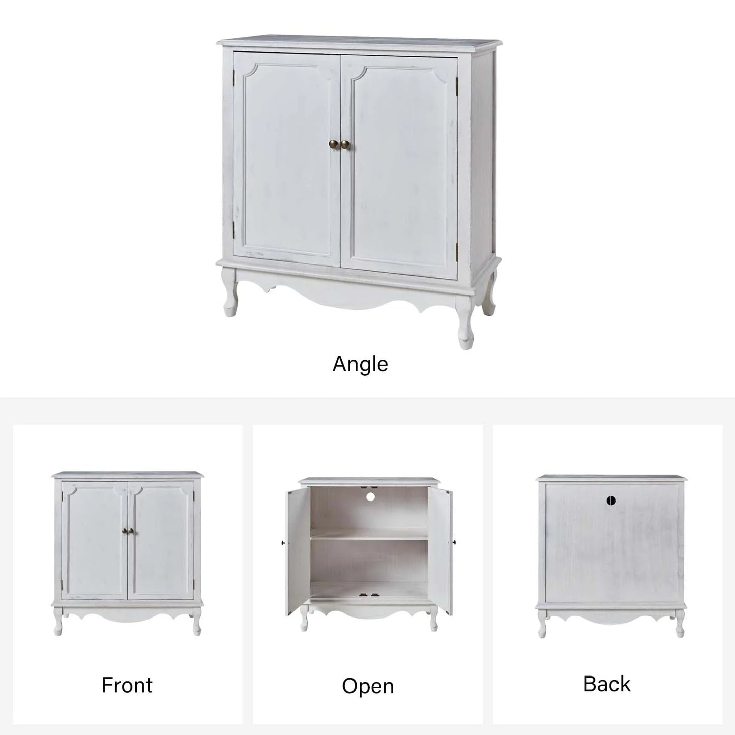 Pallantium 34"Tall-2 Door Farmhouse Style Accent Cabinet by HULALA HOME