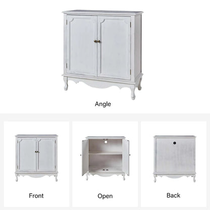 Pallantium 34"Tall-2 Door Farmhouse Style Accent Cabinet by HULALA HOME