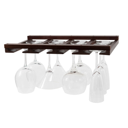Rustic State Under Cabinet Wooden Stemware Rack Holder 17"x10"