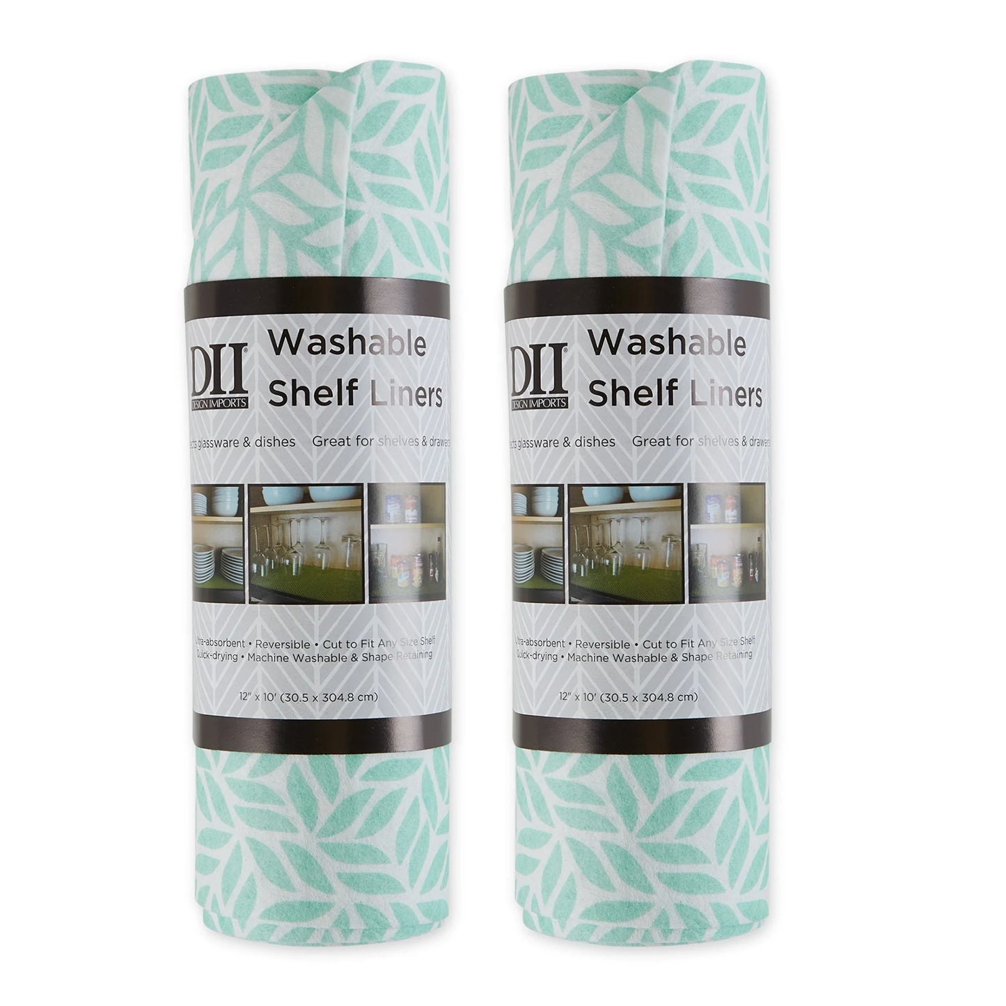 DII Grey Lattice Shelf Liner (Set of 2)
