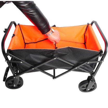 Mini Folding Shopping and Beach Cart with Steel Frame