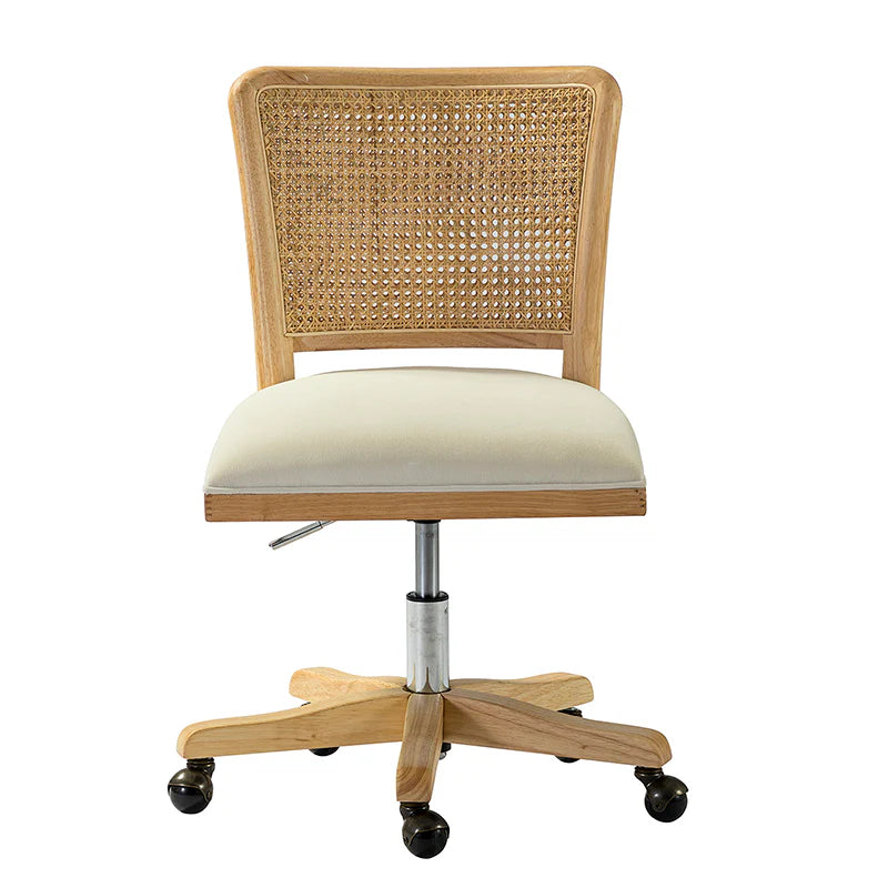Blanca Cane Task Vanity Table Chair