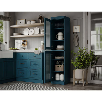 100% Solid Wood 16.5" Kitchen Pantry Cabinet with Doors by Palace Imports