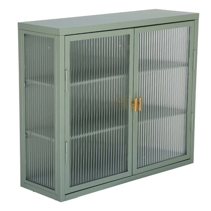 Retro Style Glass Door Wall Cabinet