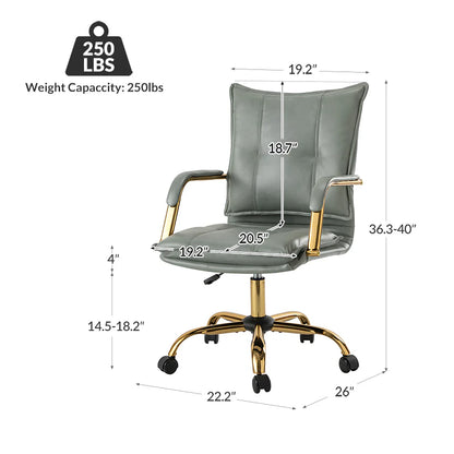 Michele Vegan Leather Task Accent Chair