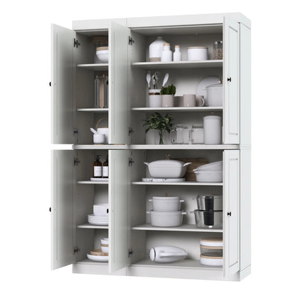 Palace Imports 100% Solid Wood 48.5" China Pantry Cabinet with Solid or Clear Glass Doors and Adjustable Shelves - 48.5" x 71.5"