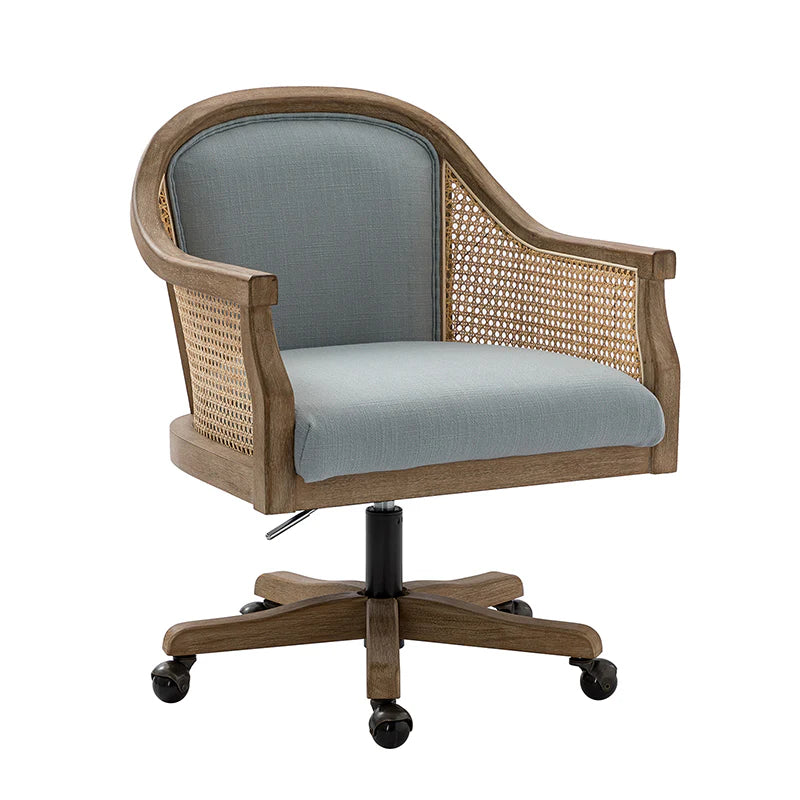 Audrey Task Accent Chair with Rattan Arms