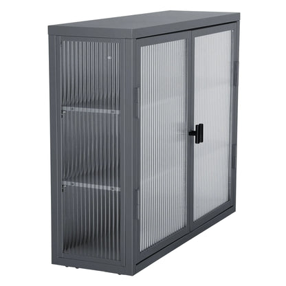 Retro Style Glass Door Wall Cabinet