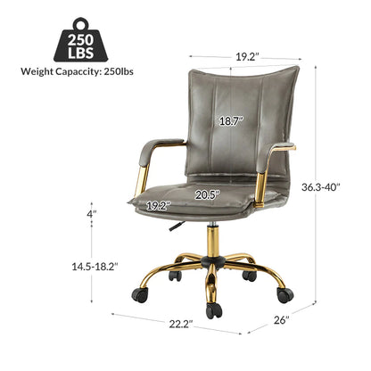Michele Vegan Leather Task Accent Chair