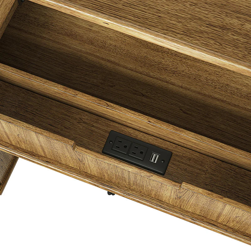 Christian 50" Farmhouse Desk with Lift Top and USB